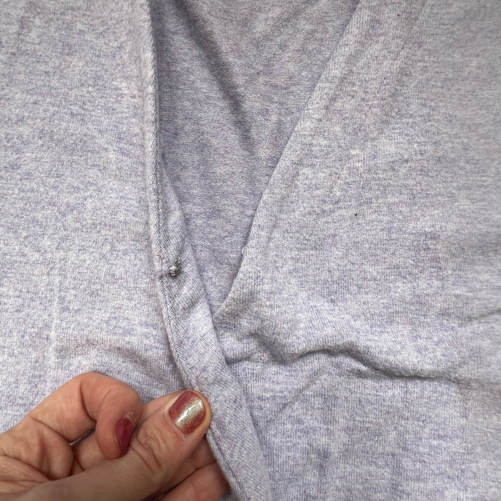 Light Gray V-Neck Top